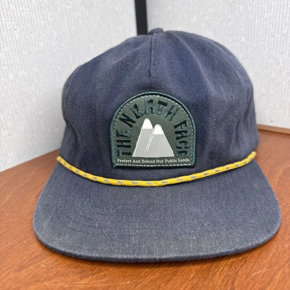 The North Face 5 Panel Rope Hat Summit Navy Blue Snapback Cap Unisex One Size